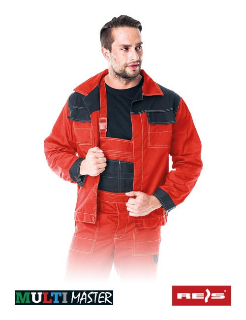 MMB CB Schutz-Sweatshirt rot und schwarz Reis