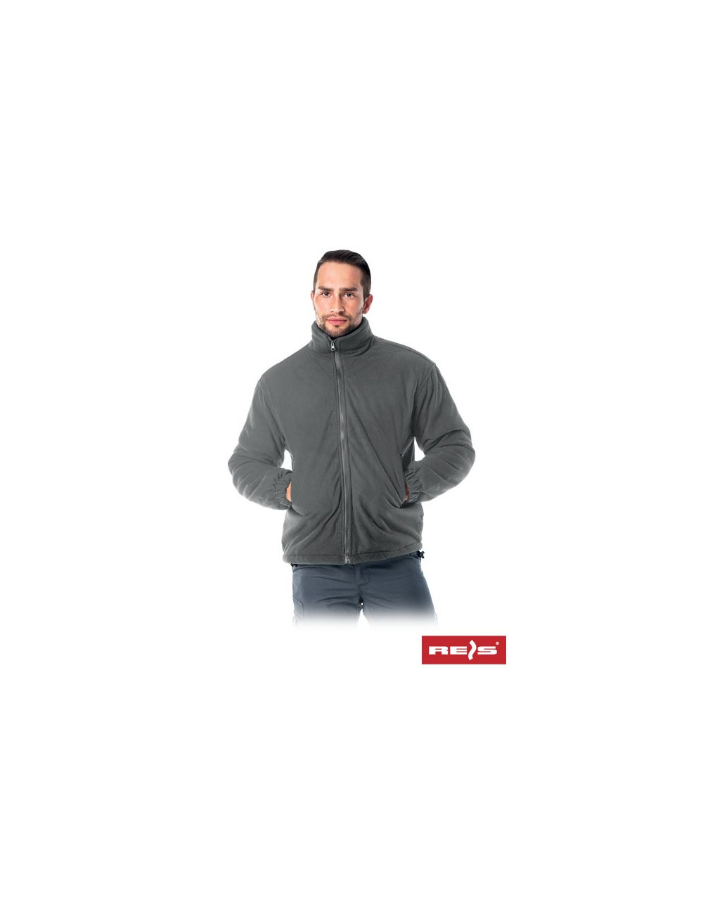 Pol-polarex s gray/steel fleece hoodie Reis