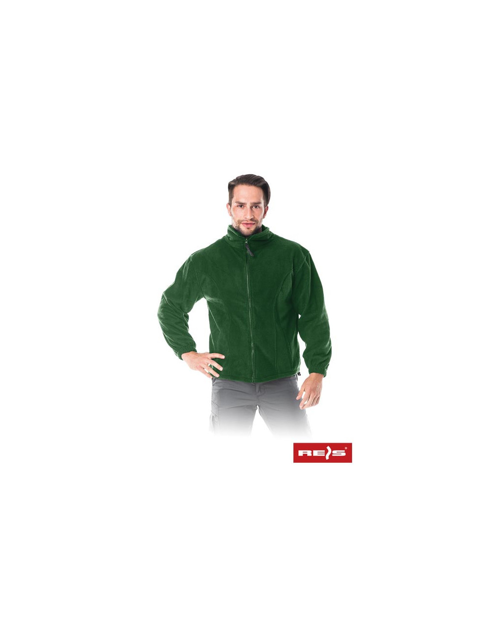 Fleece sweatshirt protective fleece with green Reis