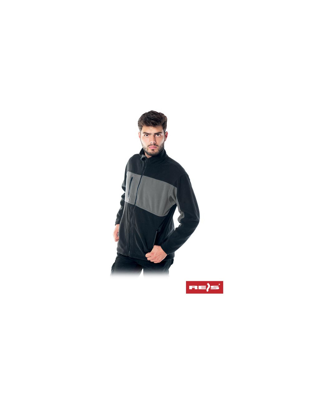 Schützendes Fleece-Sweatshirt Polar-Doble SB Grau-Schwarz Reis