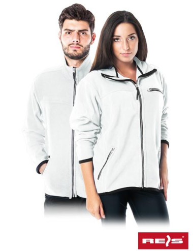 Protective polar-honey fleece sweatshirt in white Reis