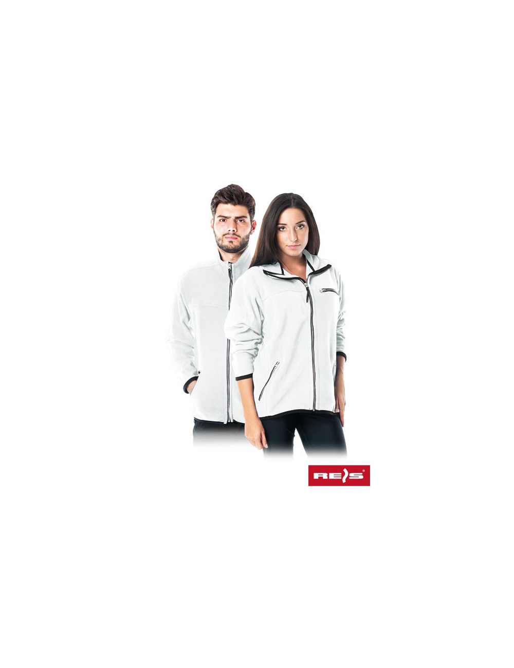 Protective polar-honey fleece sweatshirt in white Reis