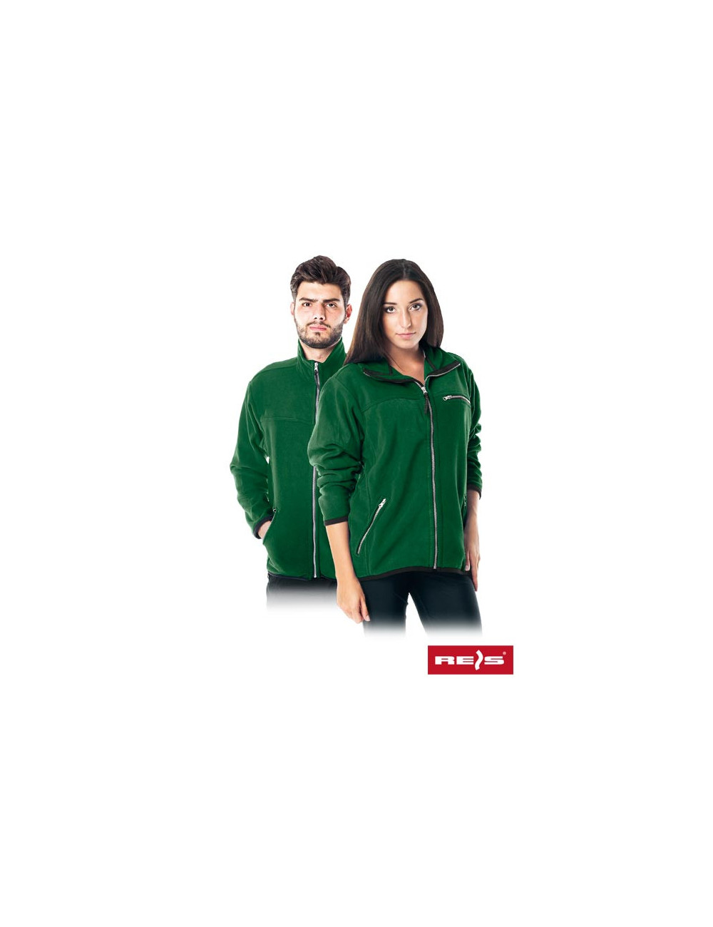 Protective fleece sweatshirt polar-honey with green Reis