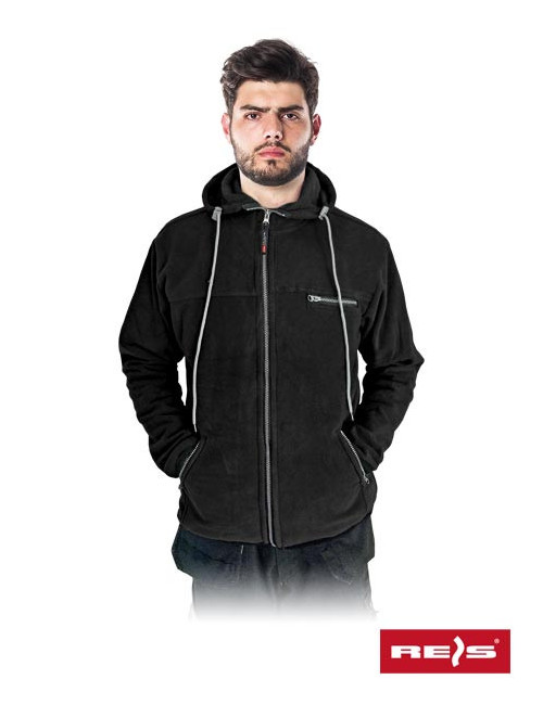 Schützendes Fleece-Sweatshirt Polar-Hood B schwarz Reis
