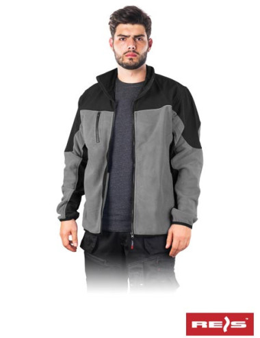 Herren-Sweatshirt aus Softshell-Fleece mit Reißverschluss und Reflektoren, beliebiger Aufdruck