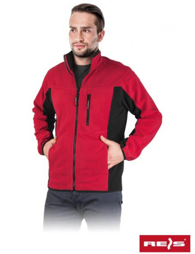Schützendes Fleece-Sweatshirt Polar-Twin CB rot-schwarz Reis