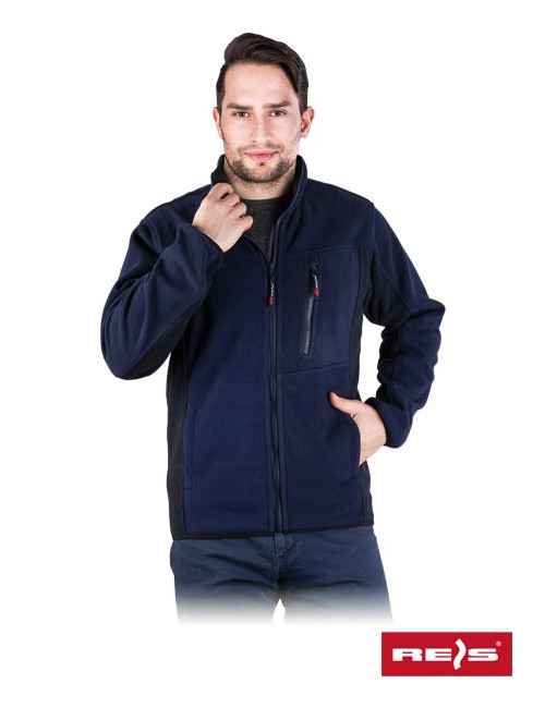 Schützendes Fleece-Sweatshirt Polar-Twin GB marineblau und schwarz Reis