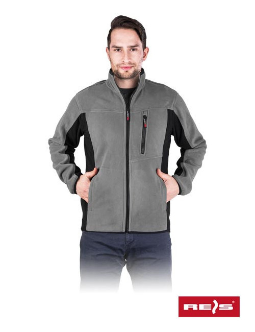 Schützendes Fleece-Sweatshirt Polar-Twin SB grau-schwarz Reis