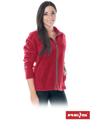 Warmes Damen-Fleece-Sweatshirt mit Reißverschluss, Kleidungsmarkierung und Stickerei