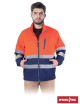 Protective fleece sweatshirt polstrip pg orange-navy Reis