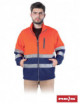 2Schützendes Fleece-Sweatshirt Polstrip PG Orange-Marineblau Reis