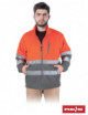 2Schützendes Fleece-Sweatshirt Polstrip PS orange-grau Reis
