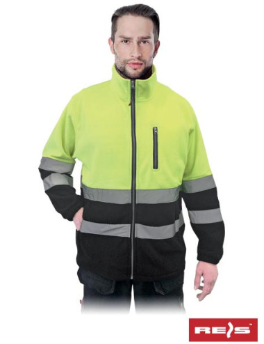 Protective fleece sweatshirt polstrip yb yellow-black Reis