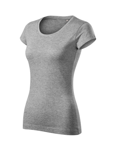 Adler MALFINI Damen T-Shirt Viper Free F61, dunkelgrauer Melange-Print