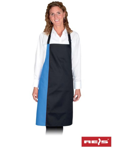 Fduo-2k bmn Schürze schwarz und blau mittelblau Reis