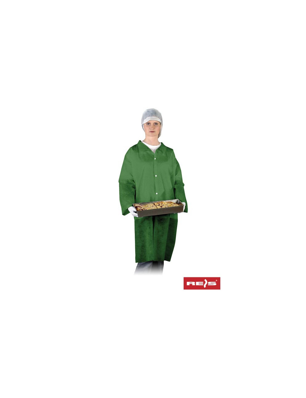 Flab apron with green Reis