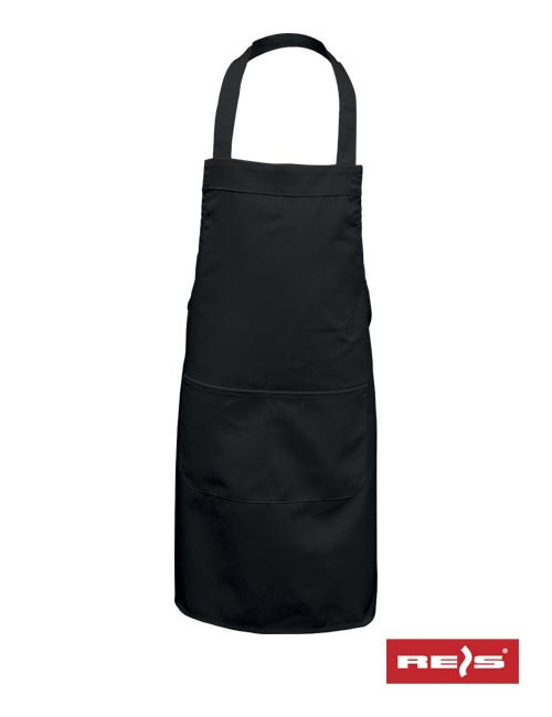 "Reis Apron FPB-2K B Black: Durable, Washable Workwear with Optional 