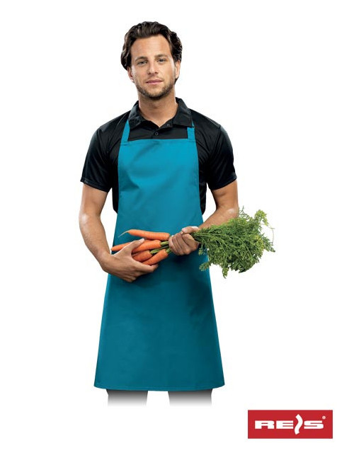 "Reis Blue Cyan Apron - Durable, Stylish & Customizable with Logo for