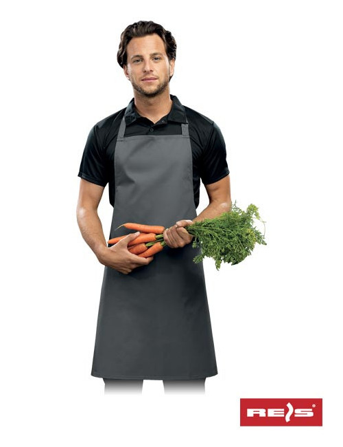 "Reis Gray Postman Apron - Durable, Adjustable, Customizable Workwear