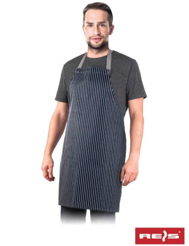 Fpb-Riemenschürze gw marineblau und weiß Reis