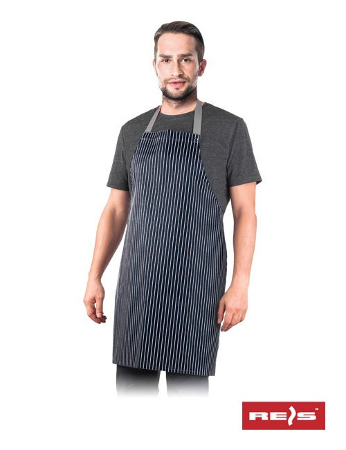 Fpb-Riemenschürze gw marineblau und weiß Reis