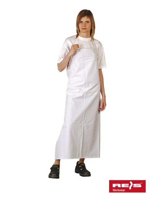 Protective apron fpcvlux in white Reis