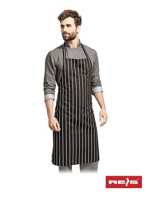 "Premium Reis Apron in Black & White - Durable, WRAP Certified & Cust