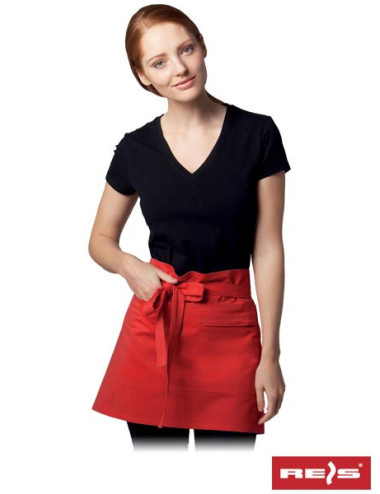 "Quality Fzap-2ks c red Reis Short Apron | Gastronomy & SPA | Customi