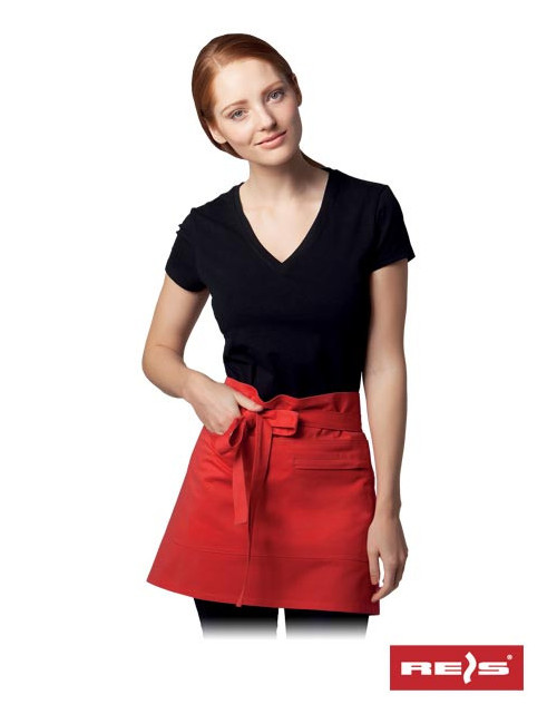"Quality Fzap-2ks c red Reis Short Apron | Gastronomy & SPA | Customi
