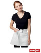 "White fzap-2ks Reis Short Apron - Durable, Comfortable, 100% Cotton 