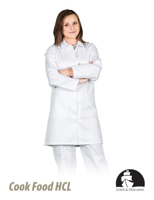 LEBER&amp;HOLLMAN WOMEN`S PROTECTIVE APRON LH-HCL_CWO WHITE