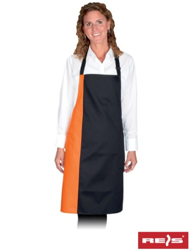 "Reis Apron Fduo-2k BP Black-Orange: Durable, Stylish, Customizable L