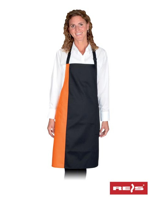 "Reis Apron Fduo-2k BP Black-Orange: Durable, Stylish, Customizable L