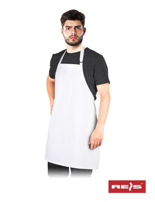 "Reis FPB-Classic White Apron: Stylish, Durable & Customizable for Pr