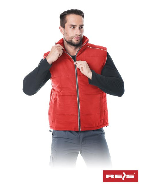 Ärmellose Jacke mit doppeltem Isolationssystem, breiter Steppung, Aufdruck