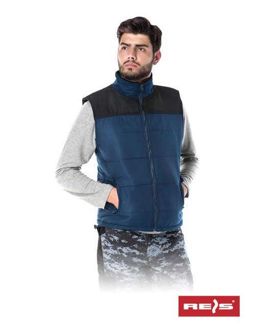 Foker GB schützende ärmellose Jacke, Marineblau und Schwarz, Reis