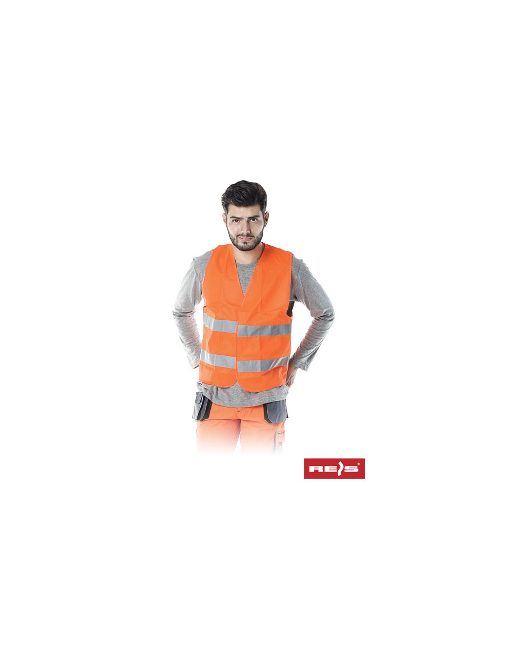 Safety vest kos-5 p orange Reis