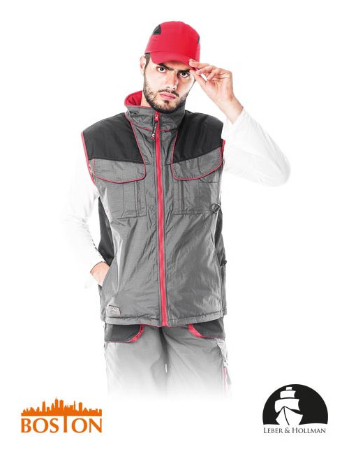 LEBER&amp;HOLLMAN PROTECTIVE VEST LH-BS-V SBC GRAY-BLACK-RED