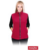 Women`s zip-up fleece vest, ideal for embroidery