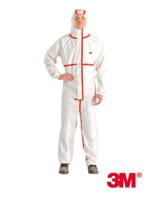Kombinezon ochronny wc biało-czerwony 3M 3m-kom-4565