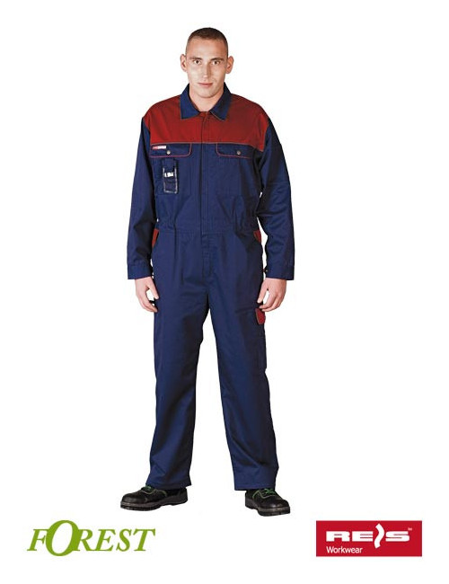 Hochwertiger Overall, mit Reißverschluss befestigt, mit Aufdruck, Stickerei, Logo versehen