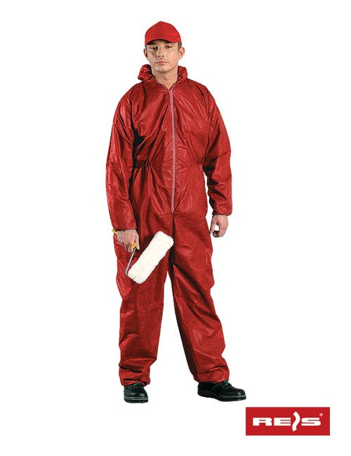 Roter Overall von Reis