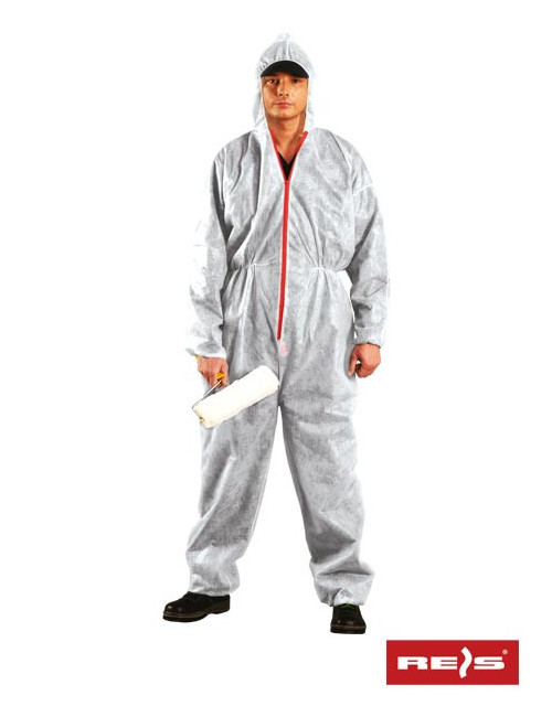 Schutz-Maleroverall, Gewicht 40 g/m2, Reißverschluss, elastische Kapuze