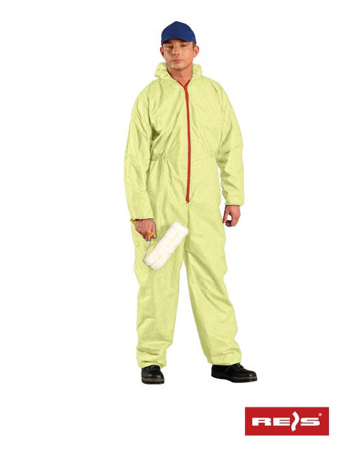 Gelber Overall von Reis