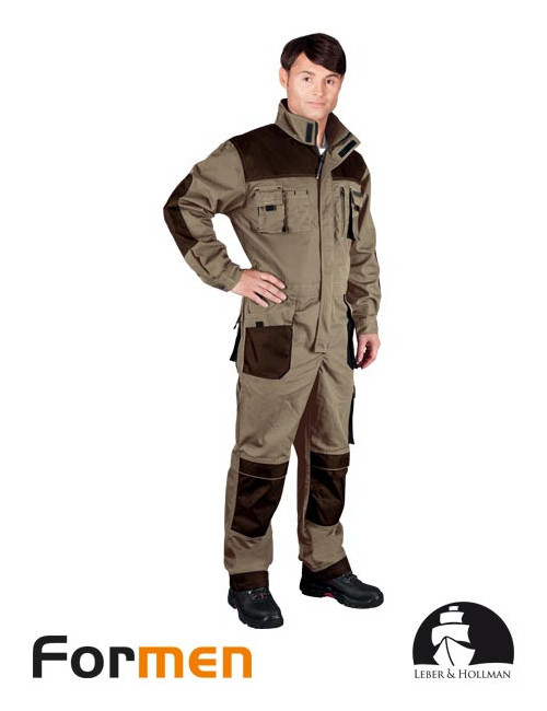 Schutzanzug, Baumwolle und Polyester, Taschen, Klettverschluss, Reißverschluss