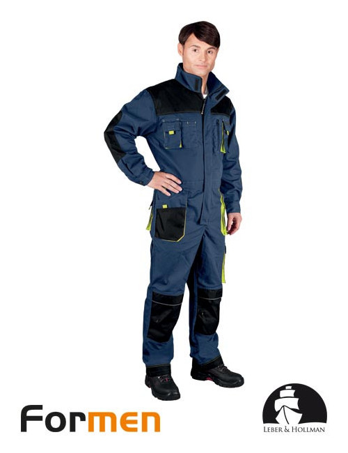 LEBER&amp;HOLLMAN PROTECTIVE SUIT LH-FMN-O GBY NAVY-BLACK-YELLOW