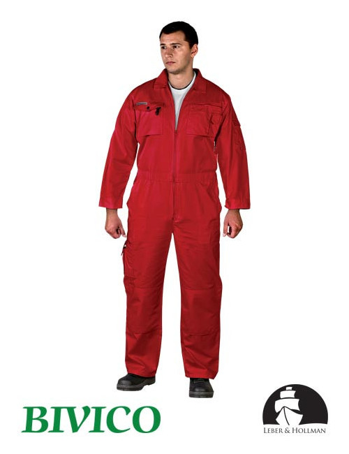 LEBER&amp;HOLLMAN PROTECTIVE OVERALL LH-OVERTER C RED