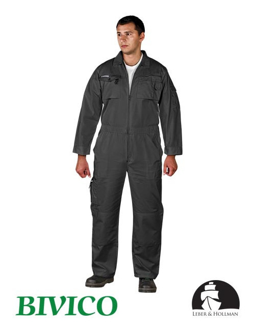 LEBER&amp;HOLLMAN PROTECTIVE OVERALL LH-OVERTER S GRAY/STEEL