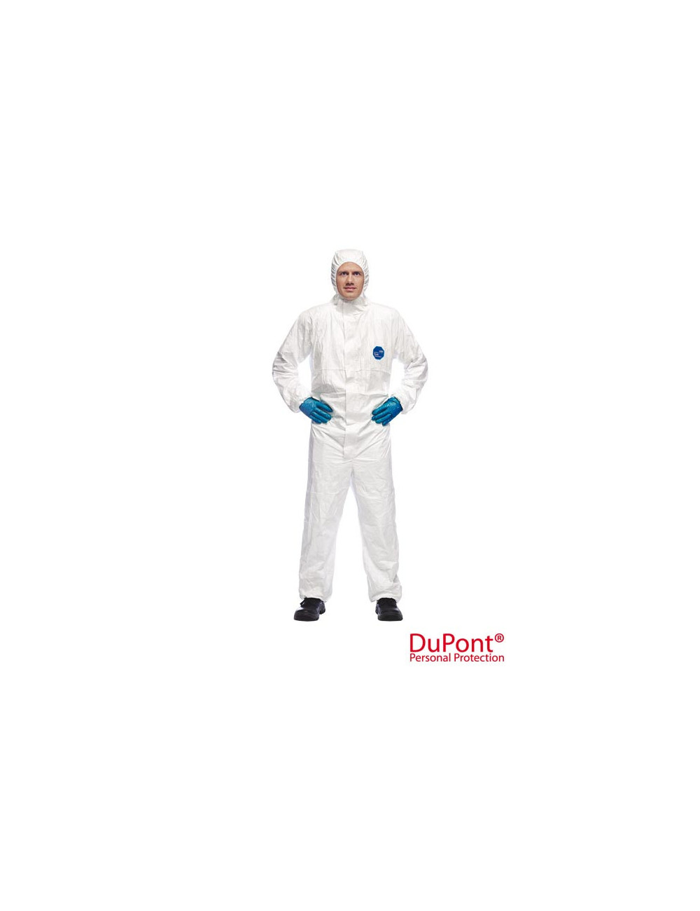 Tyvekx-chf5w protective suit in white Dupont