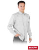 Formal shirt with long sleeves, with epaulettes on the shoulders, white, EMBROIDERY